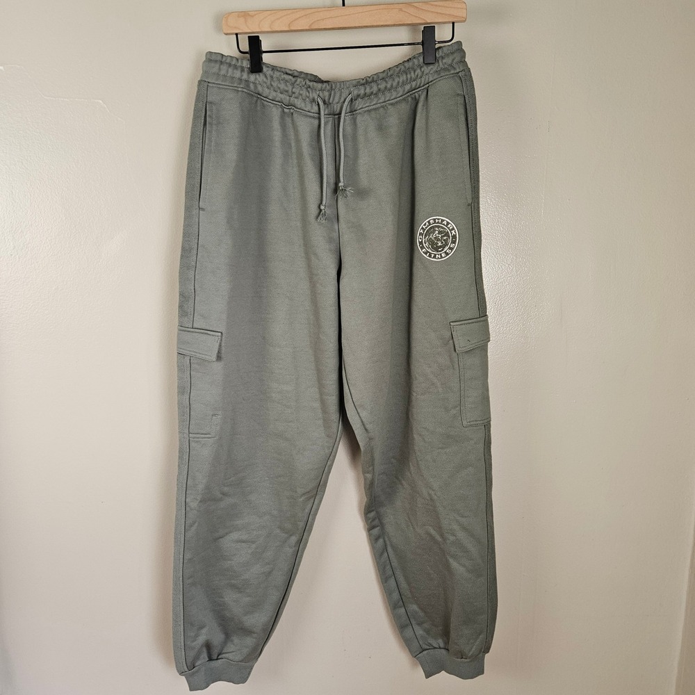Gymshark Legacy‎ Cargo Jogger Women's Sz XL Olive Green Heavyweight Cotton Pants